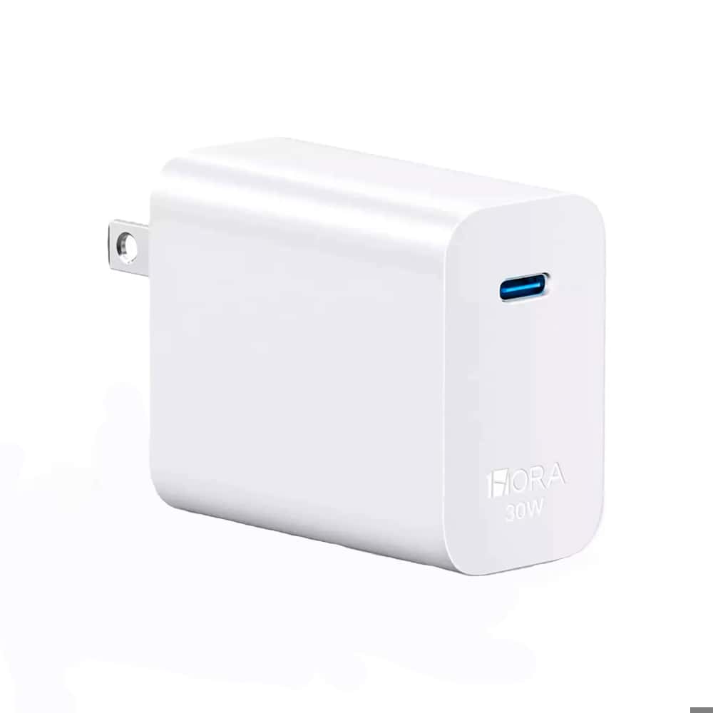 Cargador blanco tipo C PD 1Hora GAR164 (30 W) - Miniatura 1