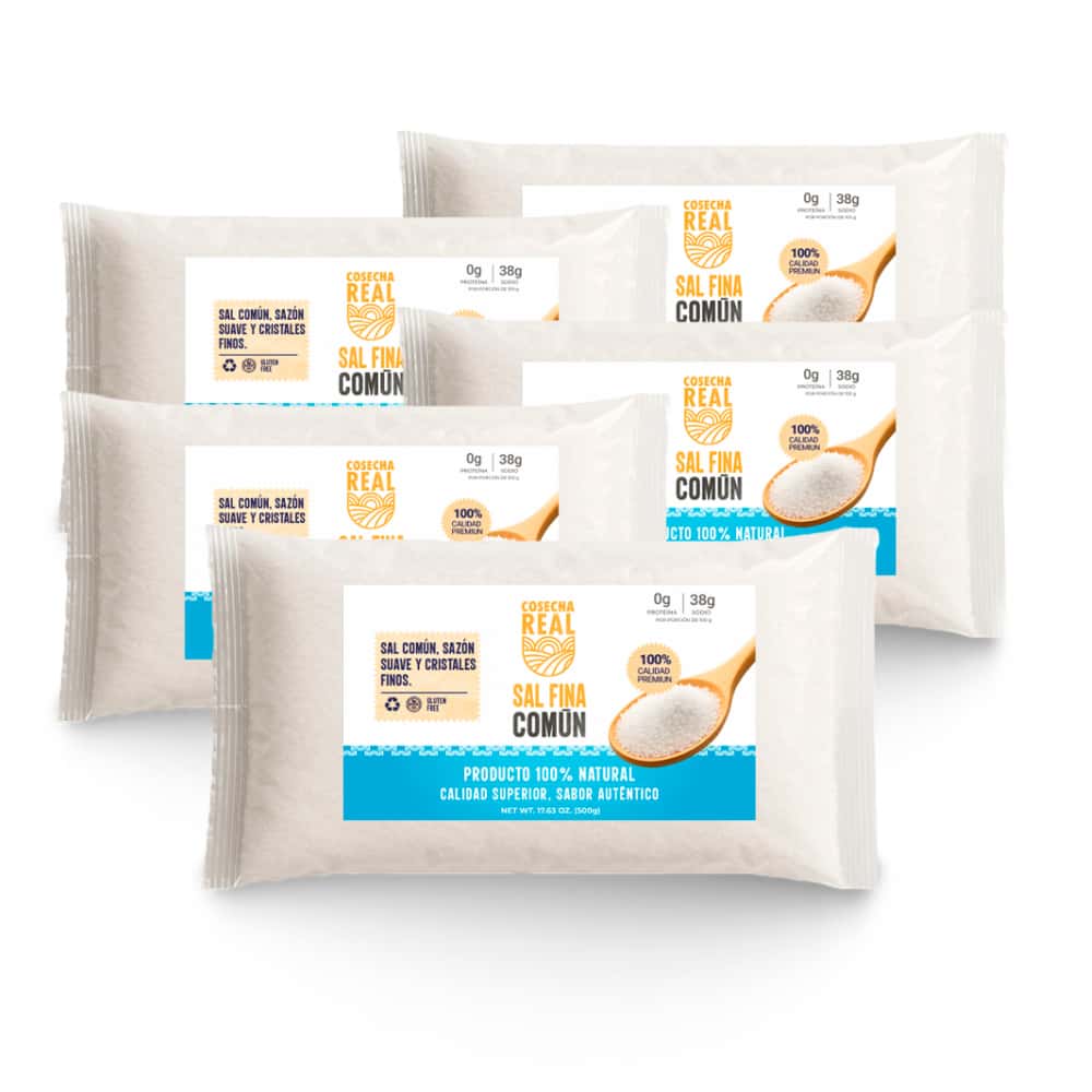 Sal fina común Cosecha Real (5 x 500 g / 1.1 lb) - Miniatura 1