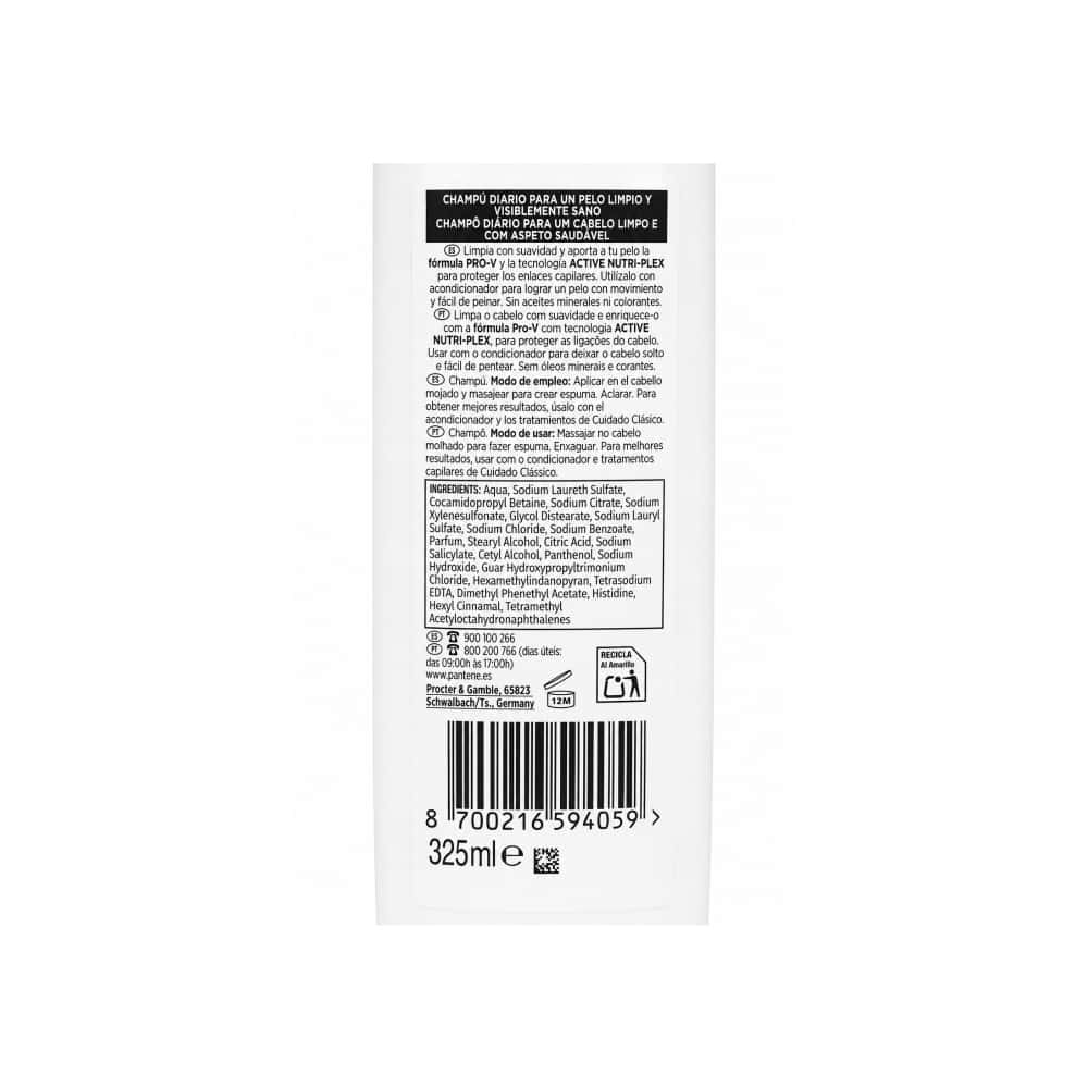 Champú de cuidado clásico Active Nutri-Plex Pantene (325 ml) - Miniatura 3