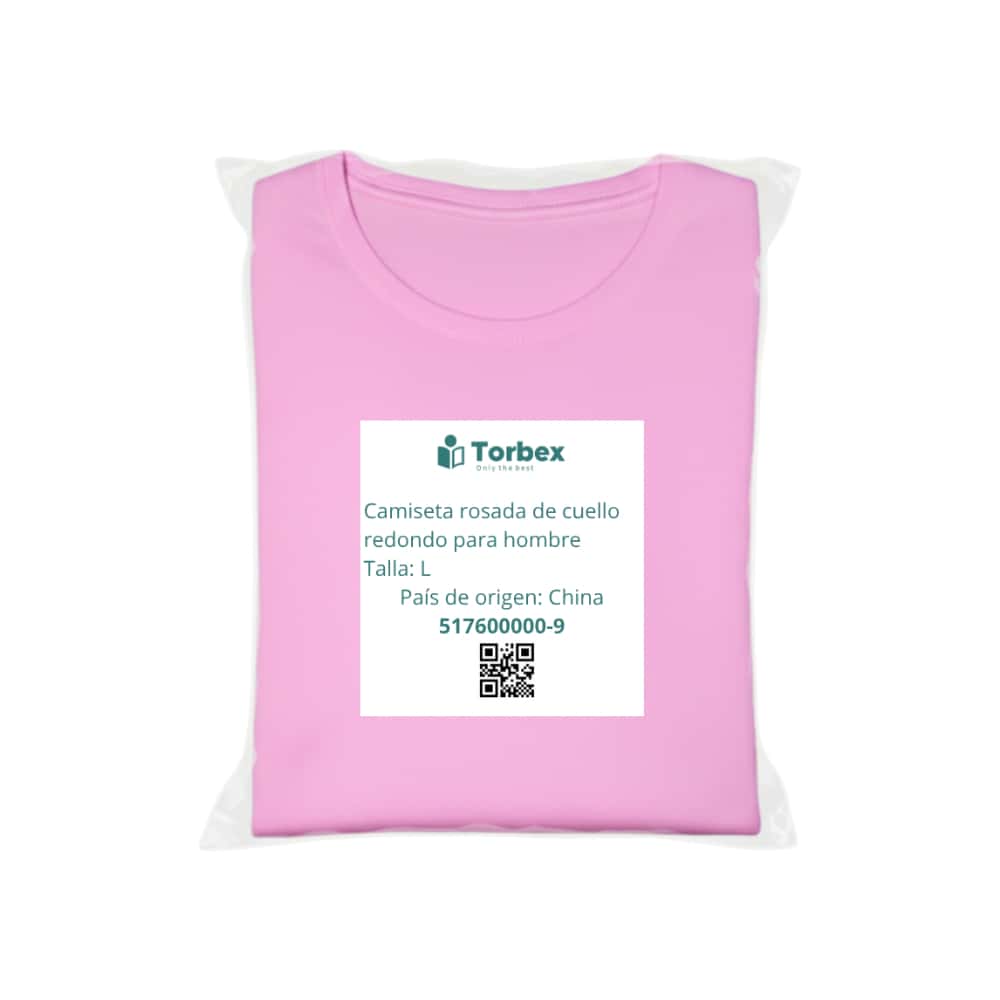 Camiseta rosada de cuello redondo Torbex (Talla L) - Miniatura 4