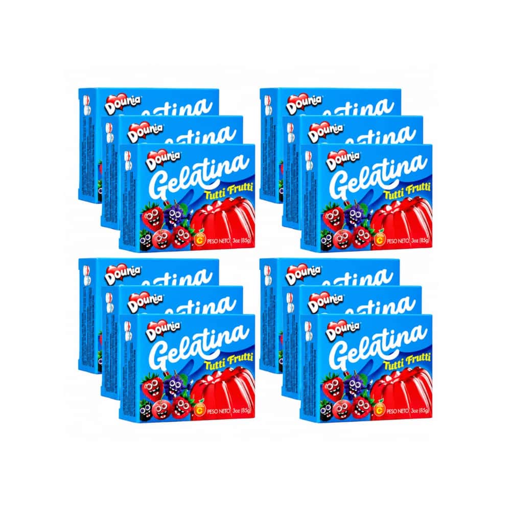 Gelatina con sabor a tutti frutti Dounia (12 x 85 g / 3 oz) - Miniatura 1