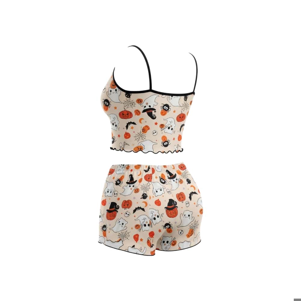 Juego de pijama femenino con diseño de Halloween Manjiaoyi - Miniatura 2