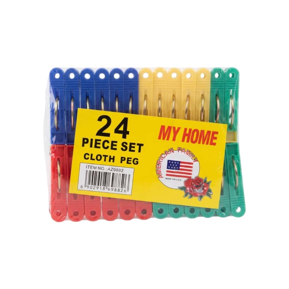 Pinzas plásticas para ropa con resorte metálico My Home - Miniatura 2