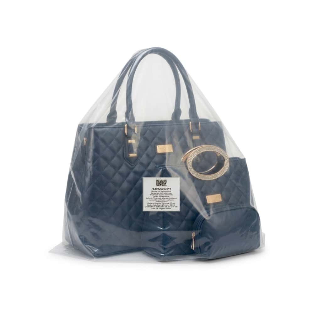 Conjunto de 3 carteras de distintos tamaños color azul oscuro XL Soluciones - Miniatura 3