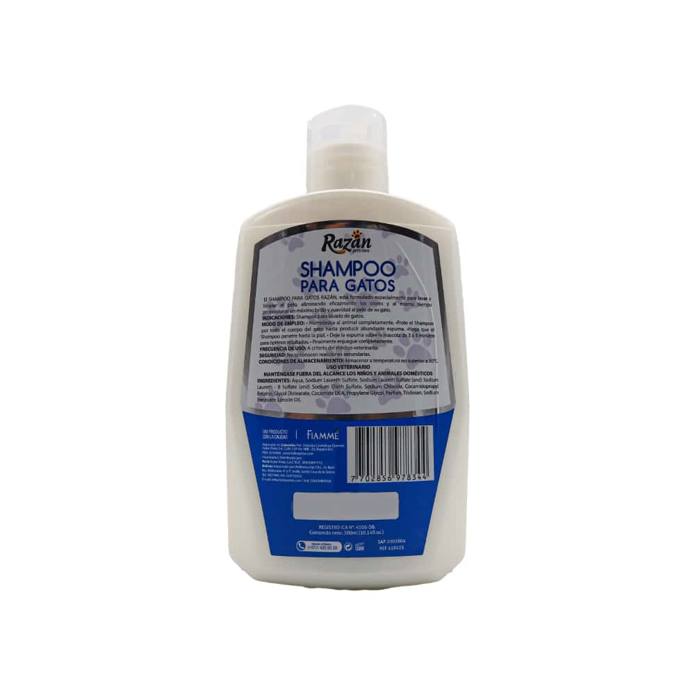 Shampoo para gatos Razan (300 ml / 10.14 floz) - Miniatura 2