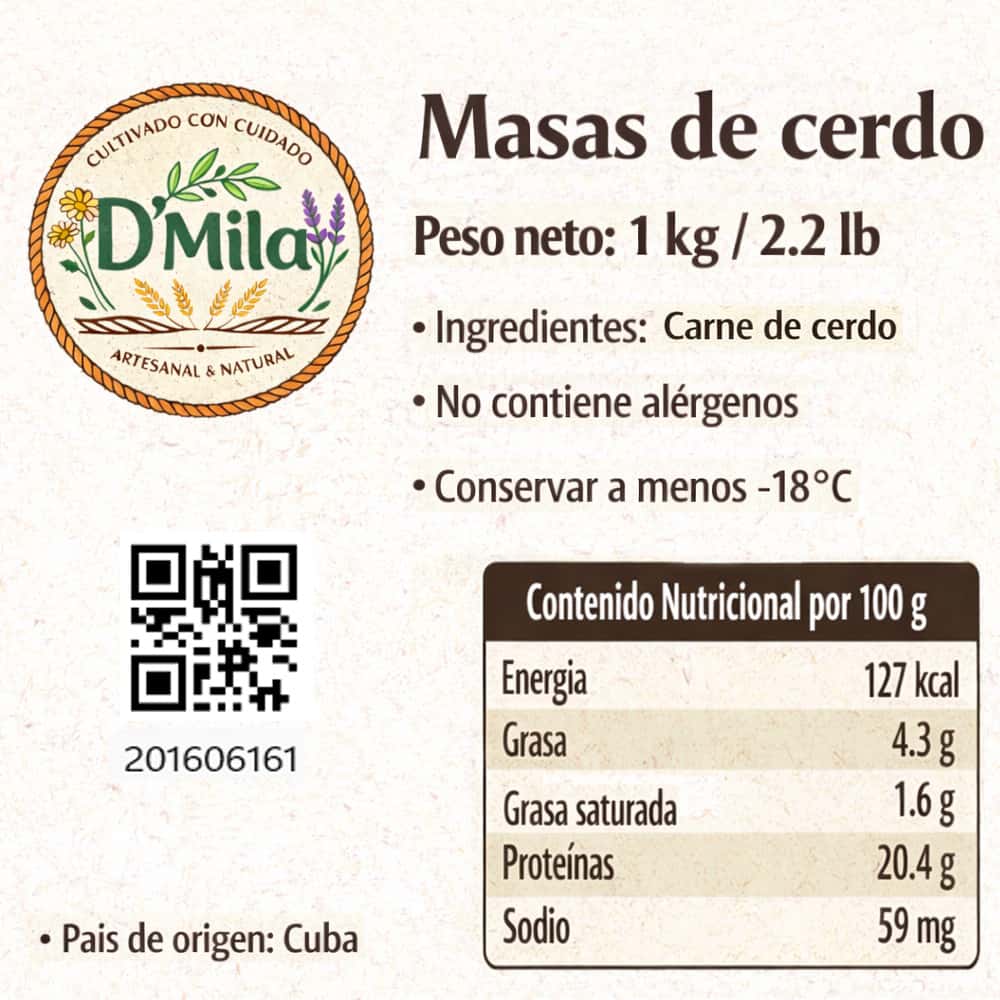 Masas de cerdo D'Mila (1 kg / 2.2 lb) - Miniatura 4