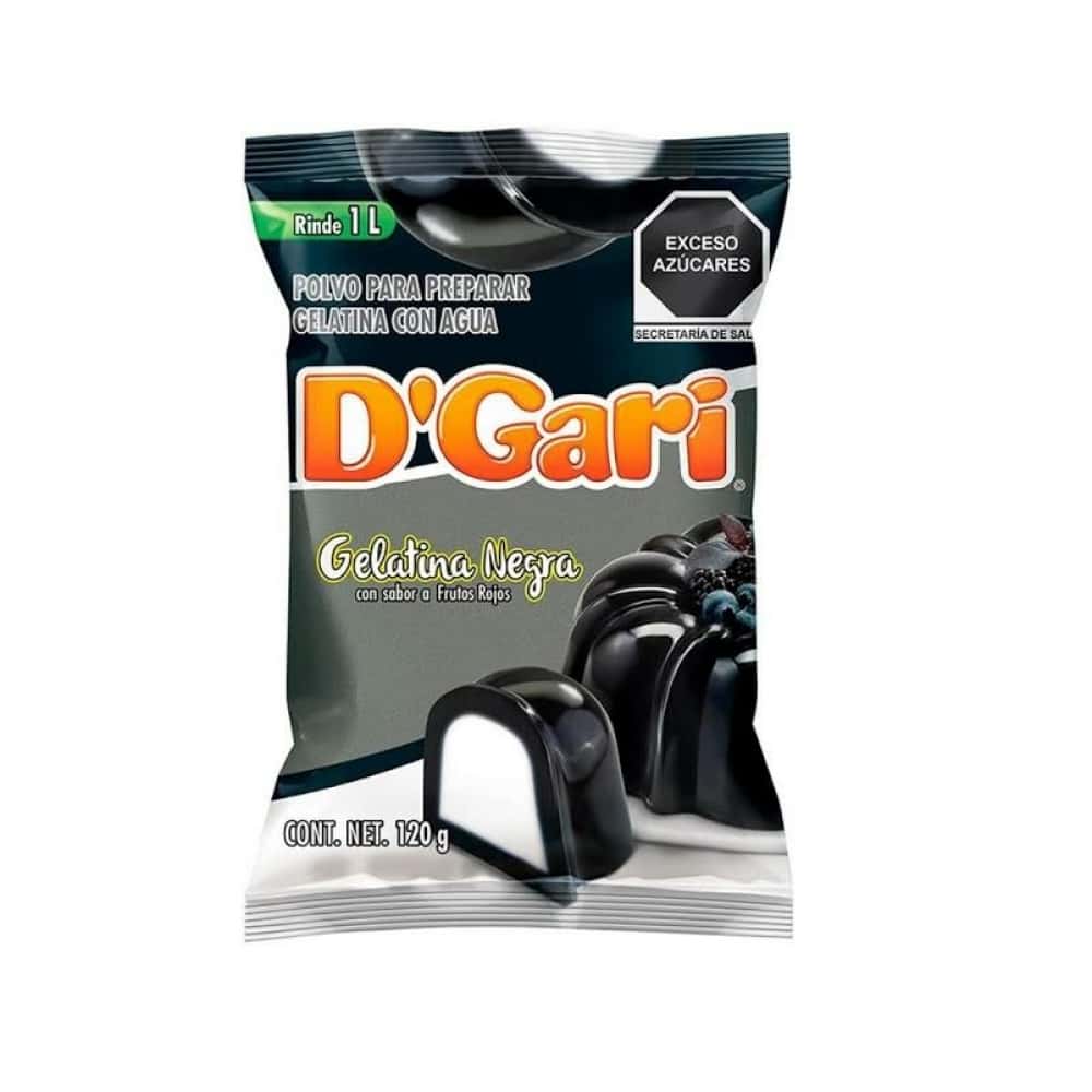 Gelatina negra de sabor frutos rojos D'Gari (120 g / 4.23 oz) - Miniatura 1