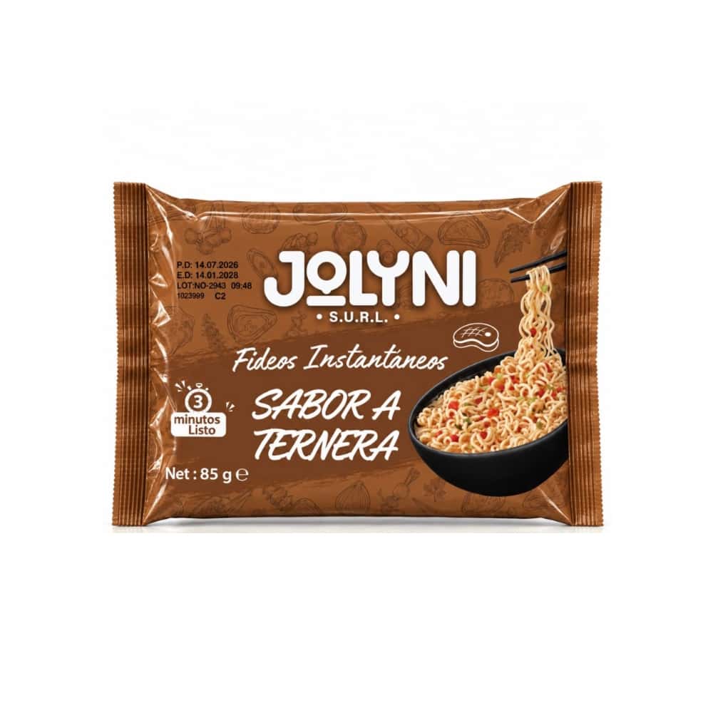 Sopa de fideos instantáneos sabor ternera Jolyni (85 g / 3 oz) - Miniatura 1