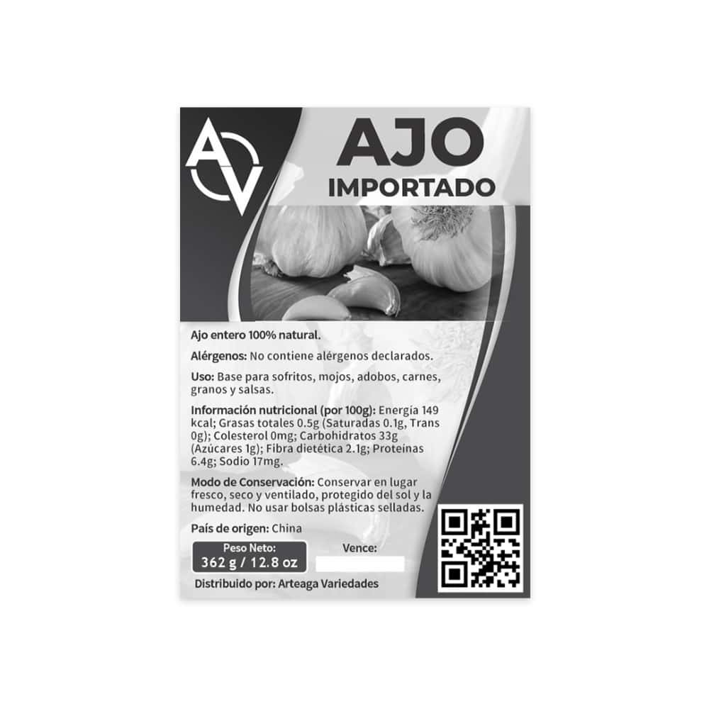 Ajo importado Artega Variedades (362 g / 12.8 oz) - Miniatura 1