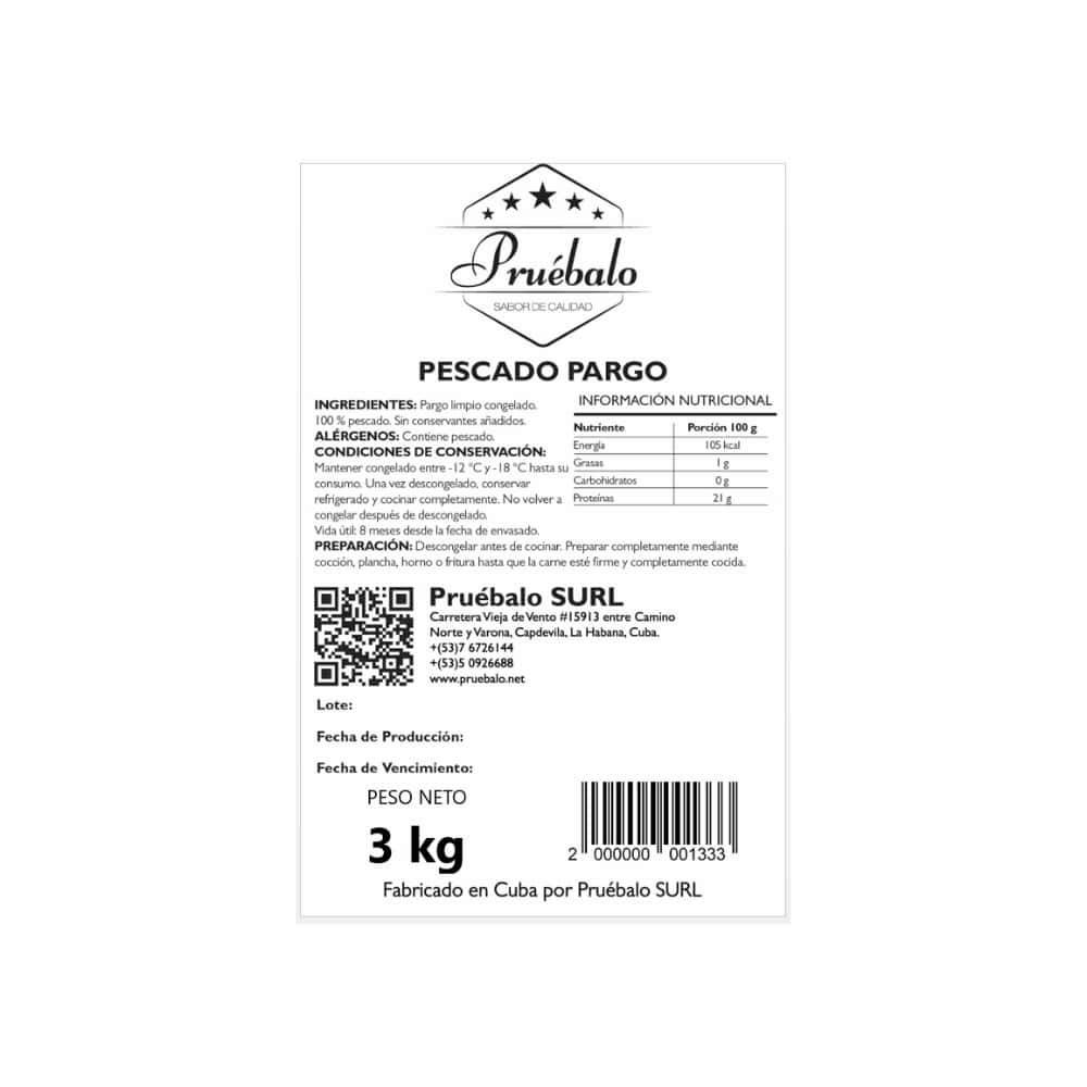 Pargo limpio congelado Pruébalo (3 kg / 6.6 lb) - Miniatura 2
