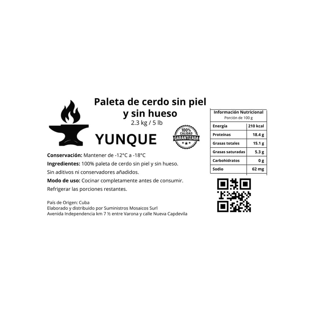 Paleta de cerdo sin piel y sin hueso Yunque (2.3 kg / 5 lb) - Miniatura 3