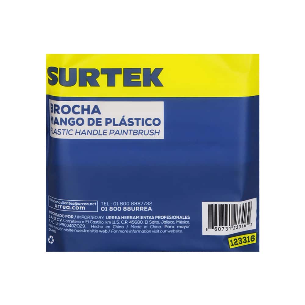 Brocha mango plástico 4" Surtek 123316 - Miniatura 3