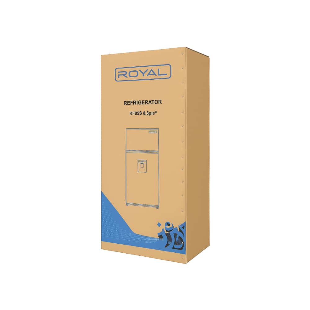 Refrigerador (240 L / 8,5 pies³) de 2 puertas con dispensador de agua, color negro y gris oscuro – Royal RF85S - Miniatura 4