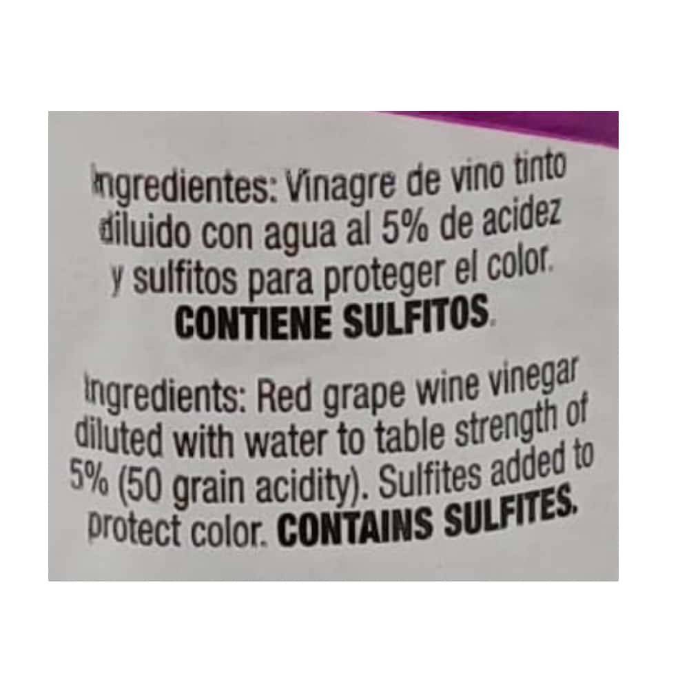 Vinagre de vino tinto Proluxsa (473 ml) - Miniatura 2