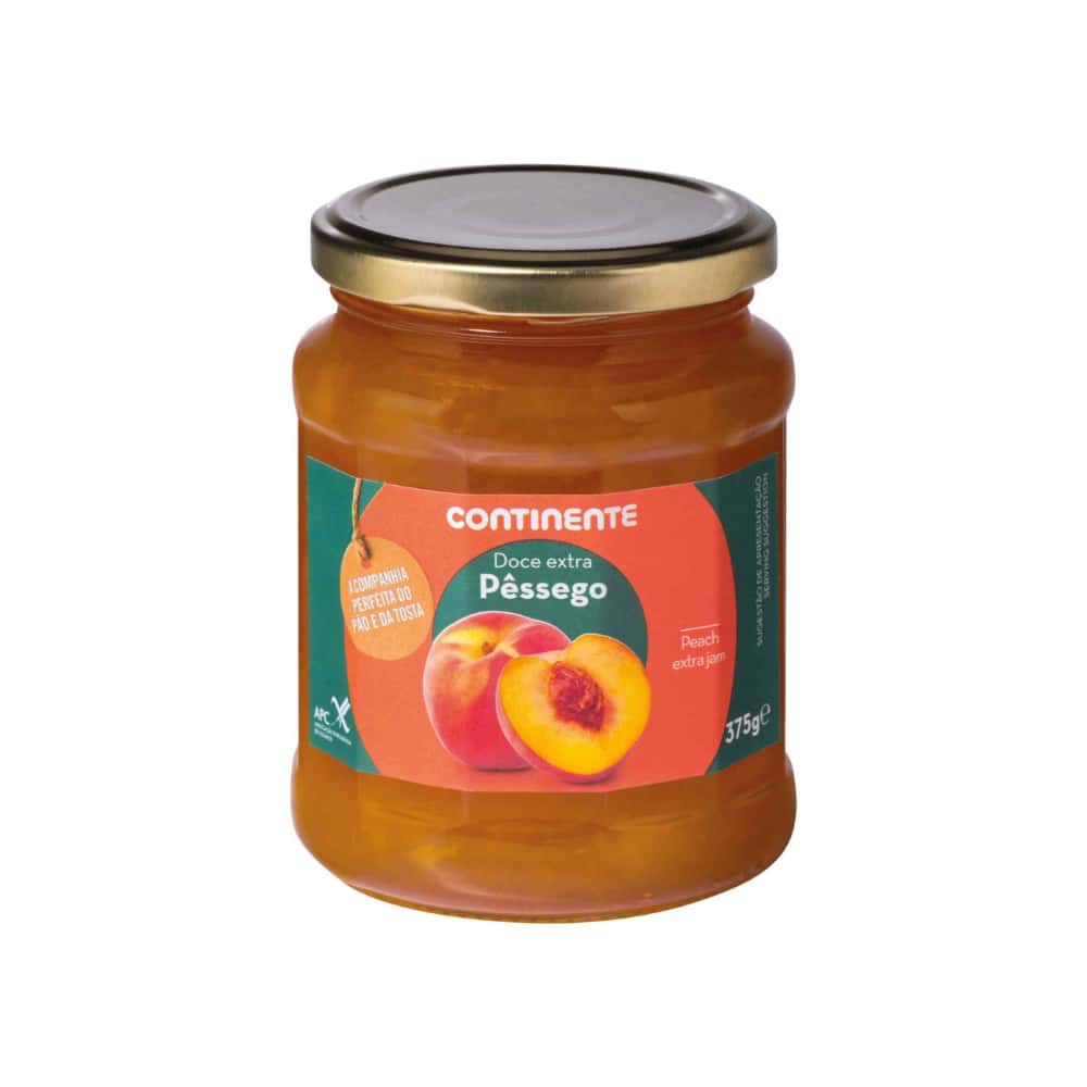 Mermelada de melocotón extra Continente (375 g / 13.23 oz) - Miniatura 1