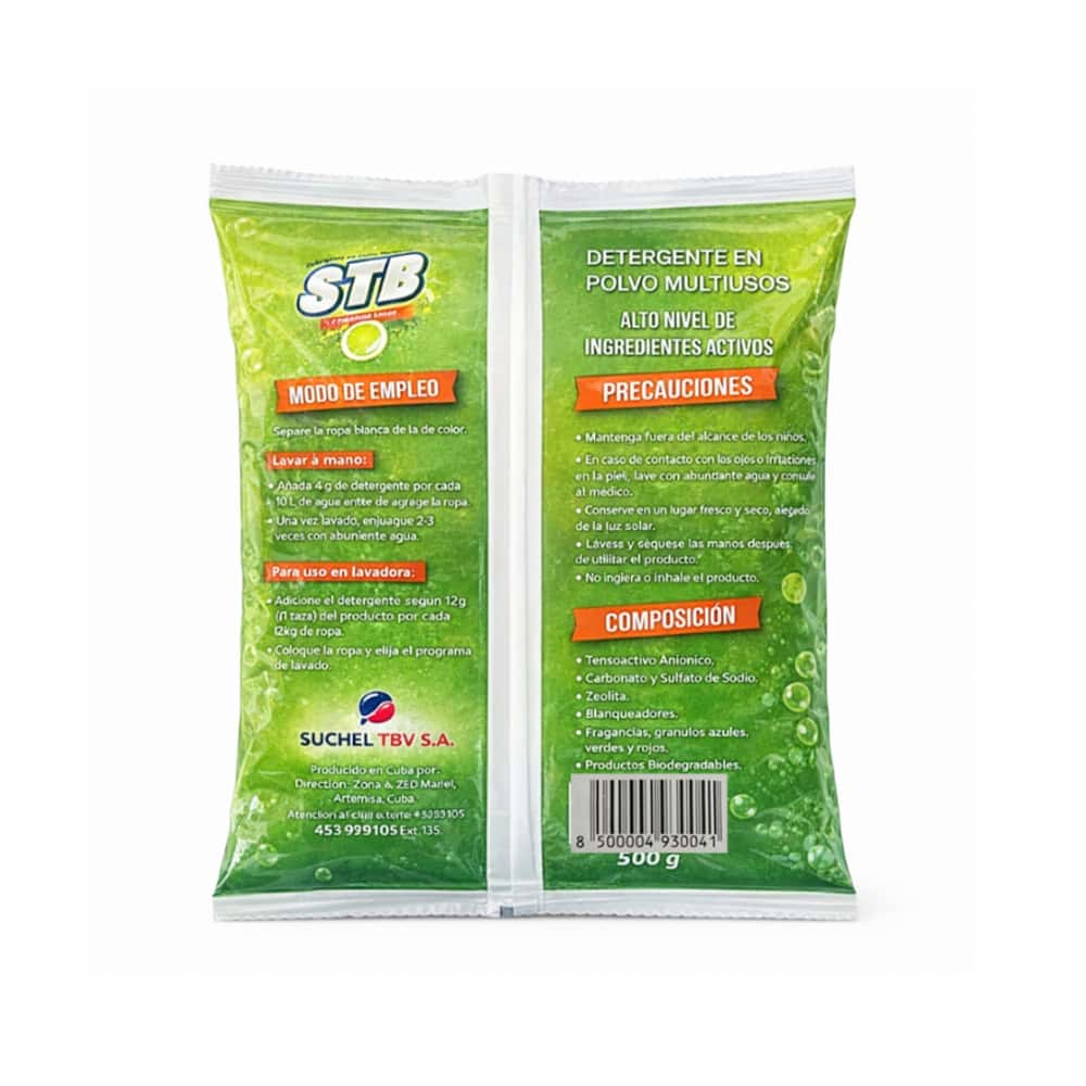 Detergente en polvo multiusos con fragancia a limón STB (4 x 500 g / 1.1 lb) - Miniatura 2