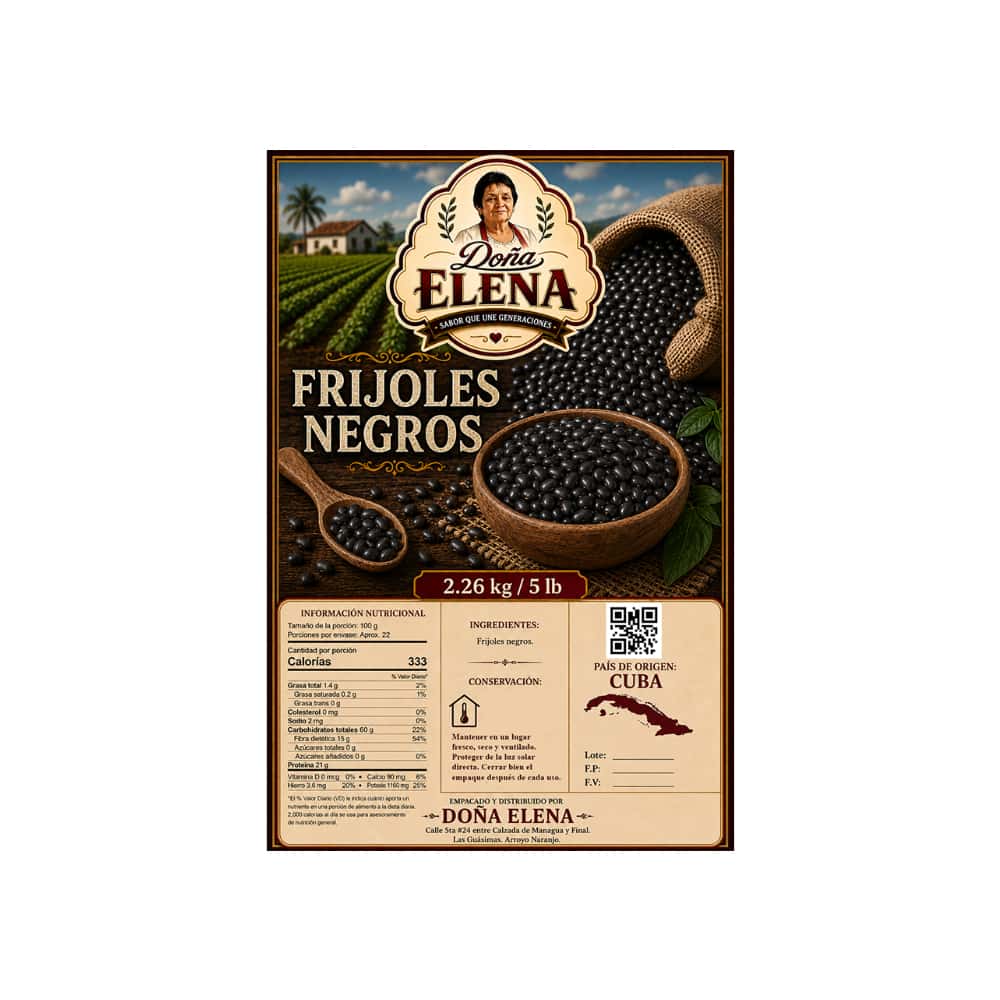 Frijoles negros Doña Elena (2.26 kg / 5 lb) - Miniatura 2