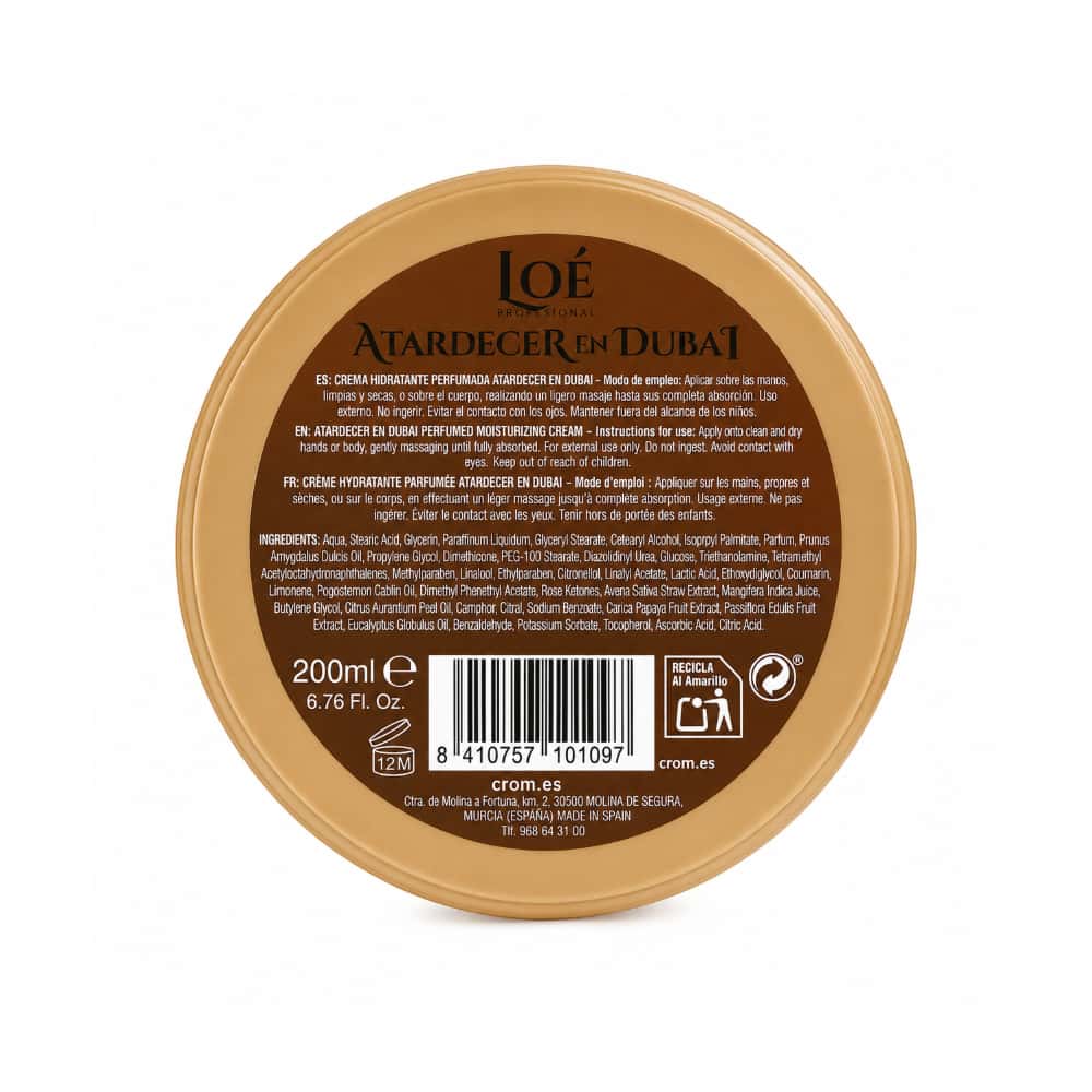 Crema Atardecer en Dubái de Loe (200 ml) - Miniatura 3