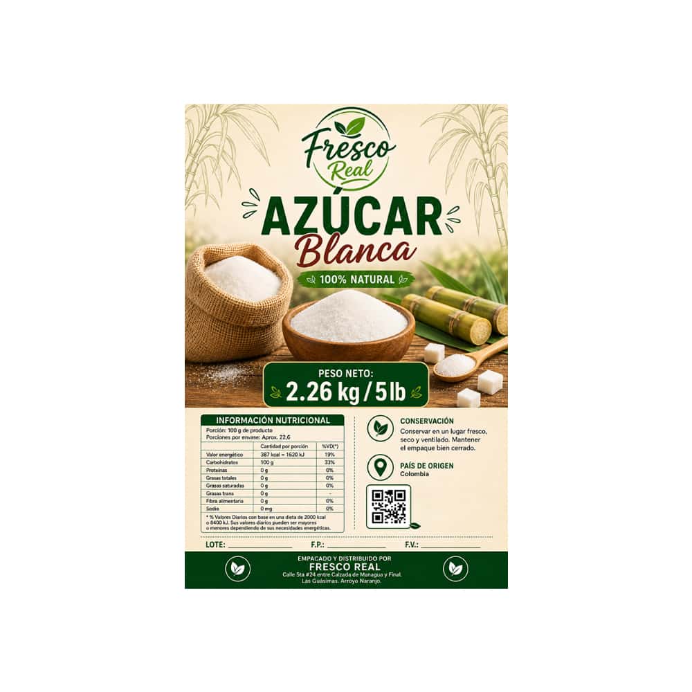 Azúcar blanca Fresco Real (2.26 kg / 5 lb) - Miniatura 2