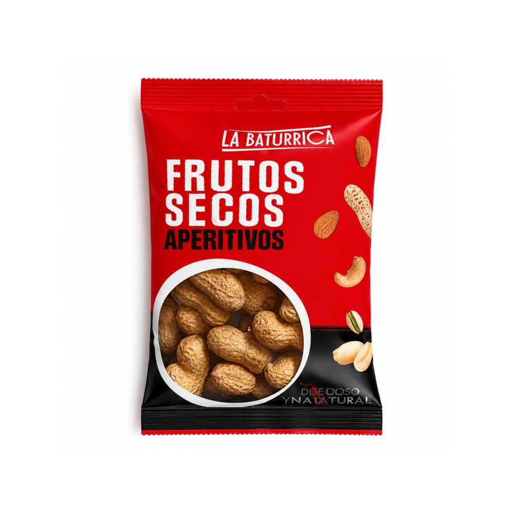 Cacahuete con cáscara jumbo tostado natural LA BATURRICA (100 g / 3.52 oz) - Miniatura 1