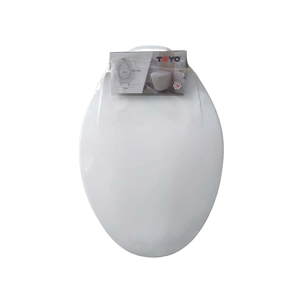 Cubierta para asiento de inodoro de 17 pulgadas blanca TOYO (1 U) - Miniatura 1