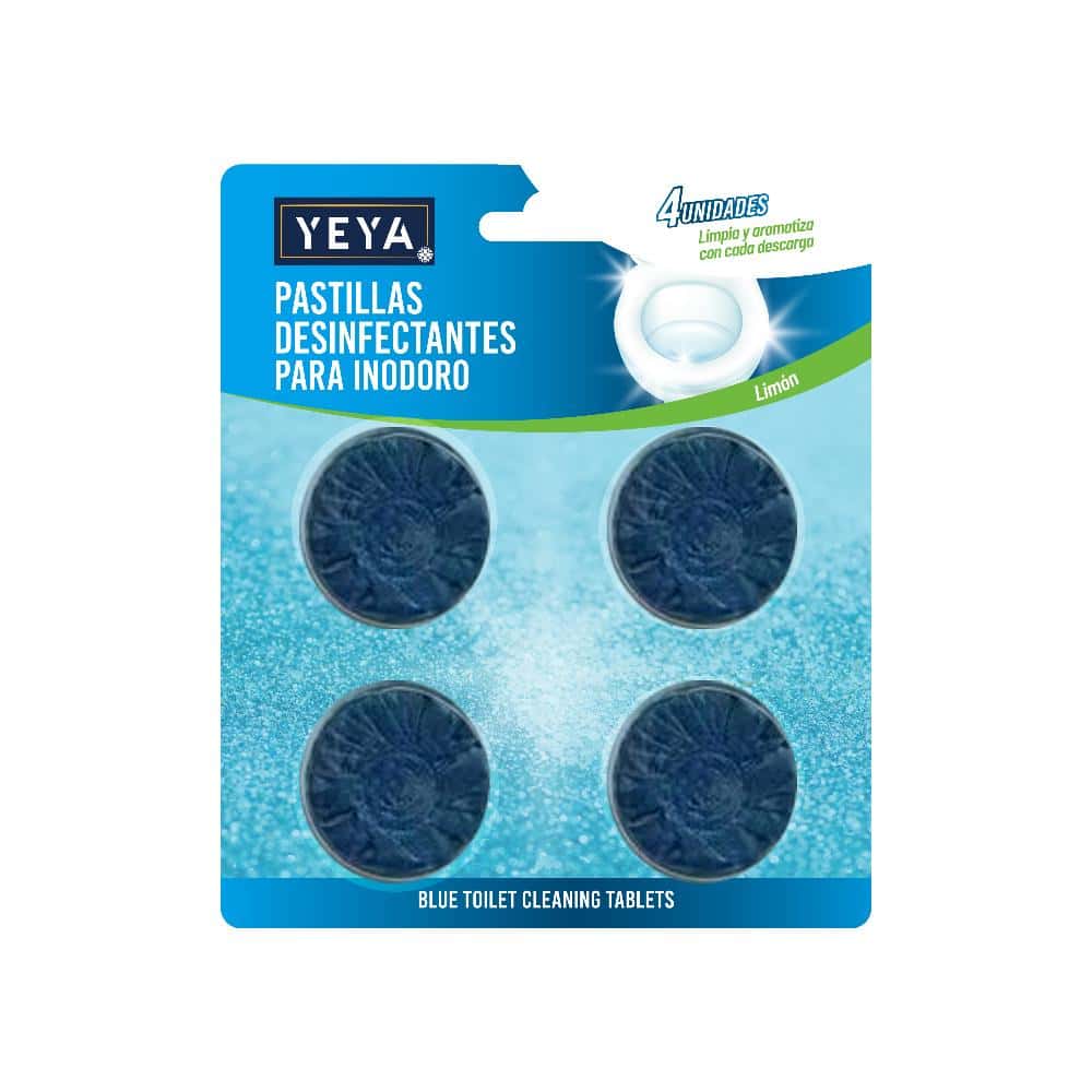 Pastillas desinfectantes para inodoro aroma limón YEYA (4 x 50 g) - Miniatura 1