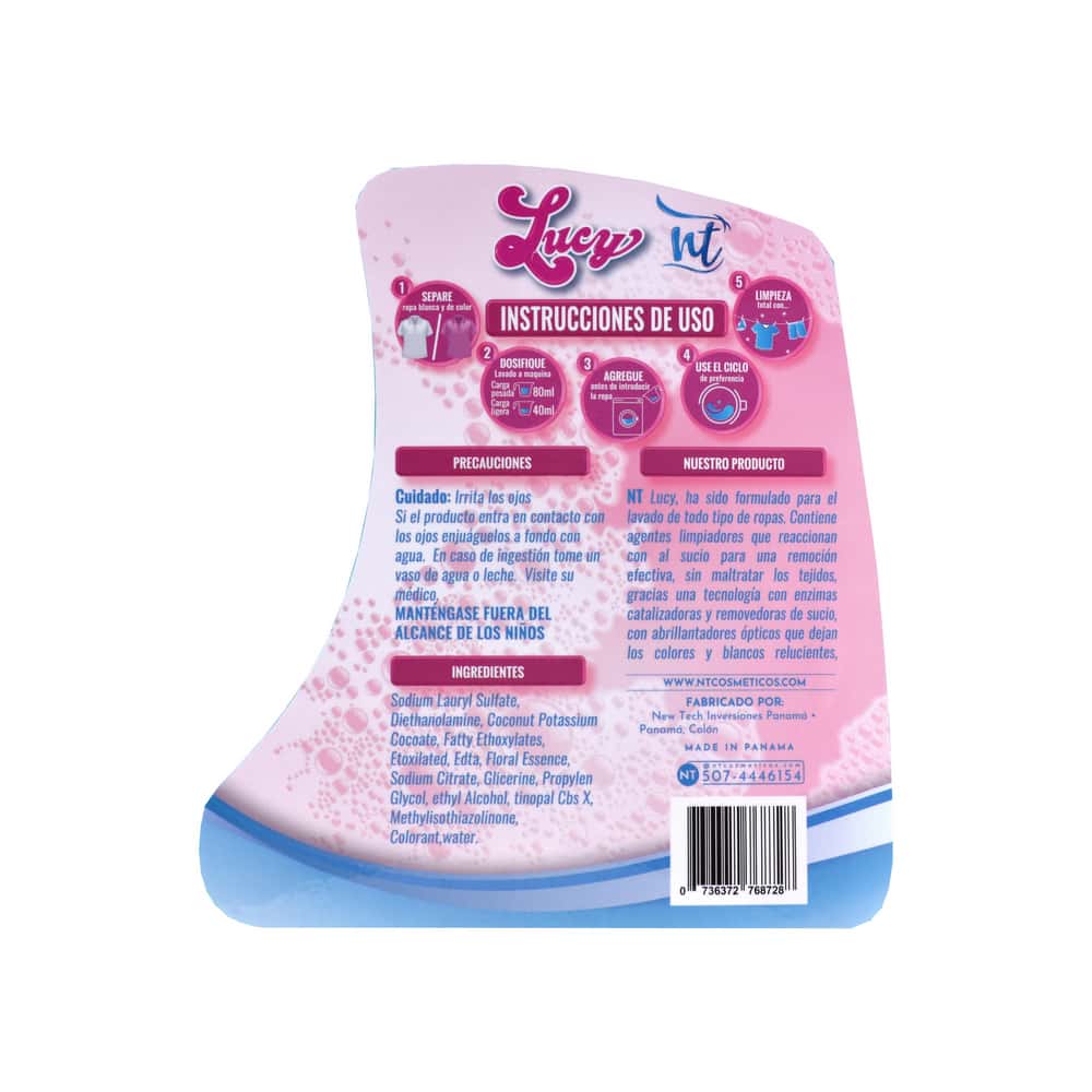 Detergente líquido lavaropas NT Lucy (2 L) - Miniatura 3