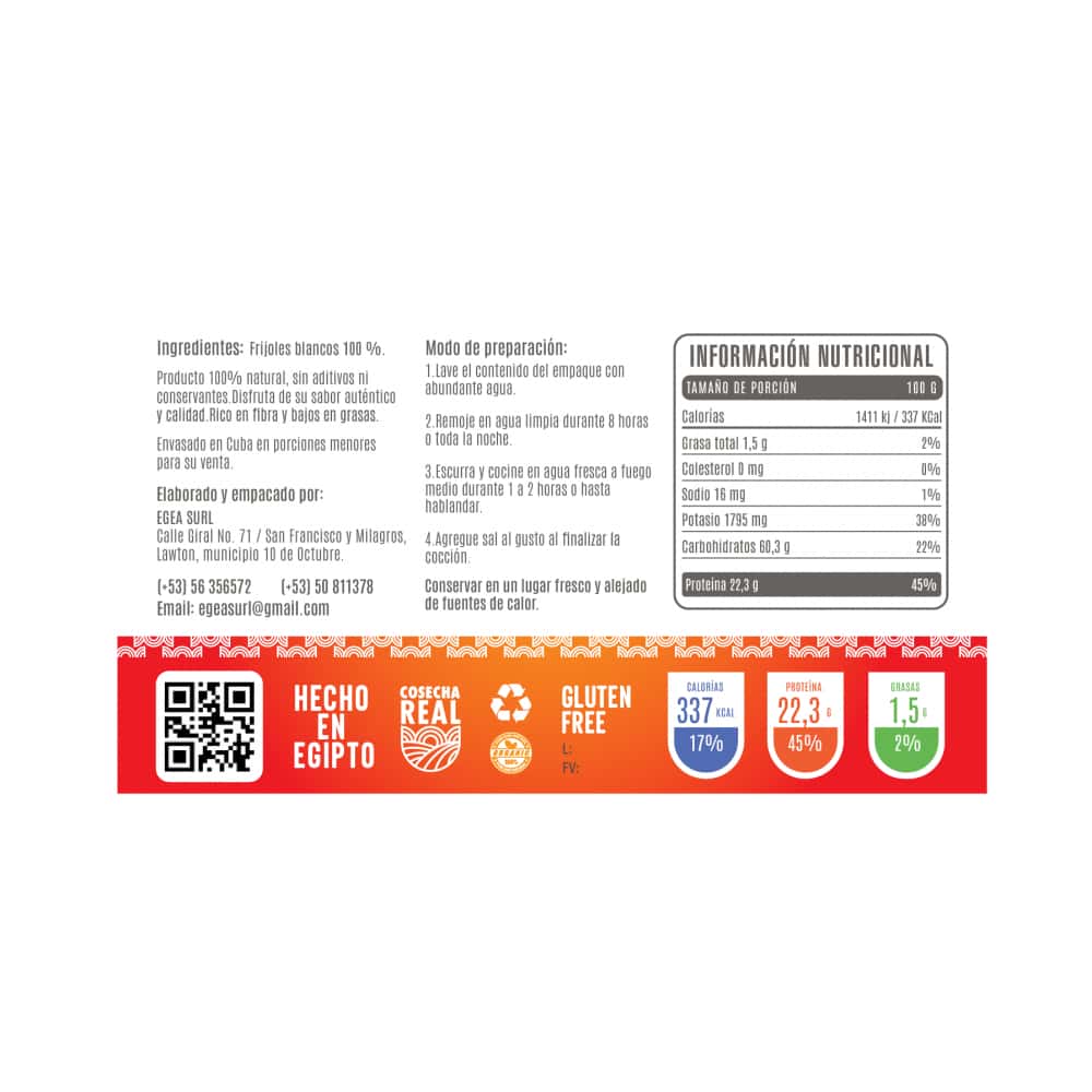 Frijoles blancos Cosecha Real (1 kg / 2.2 lb) - Miniatura 3
