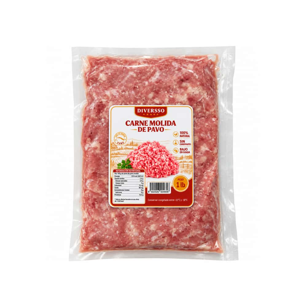Carne molida de pavo al vacío Diversso (454 g / 1 lb) - Miniatura 1
