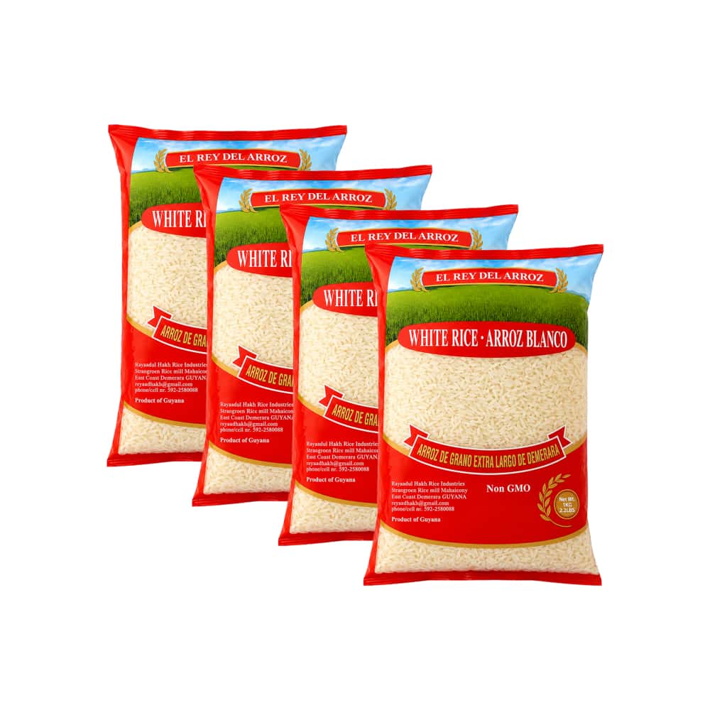 Arroz blanco de grano extra largo El rey del arroz (4 x 1 kg / 2.2 lb) - Miniatura 1