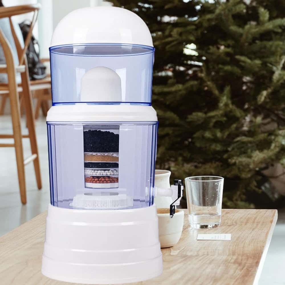 Purificador de agua por gravedad transparente de 16 L TATO KL208 - Miniatura 4