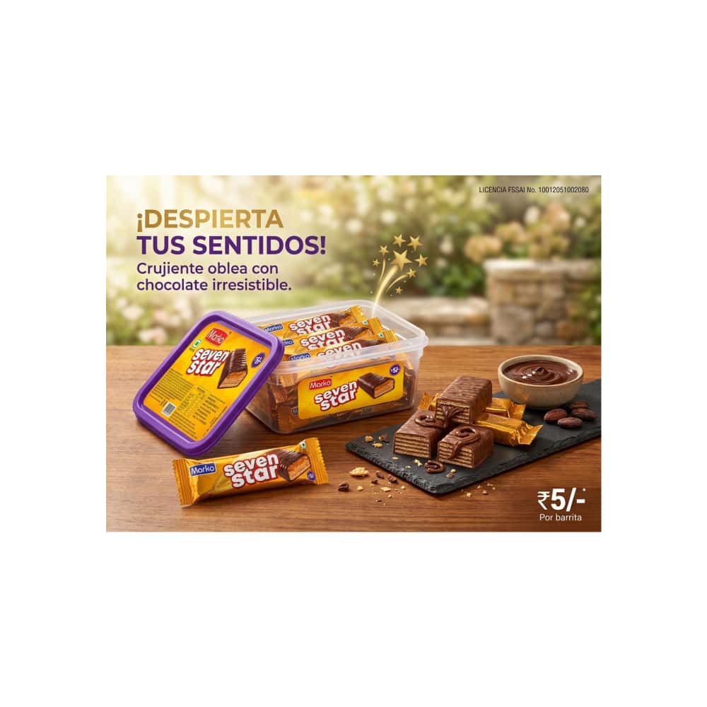 Barras de chocolates rellenos de caramelo Seven Star Marko (30 x 13 g) - Miniatura 4