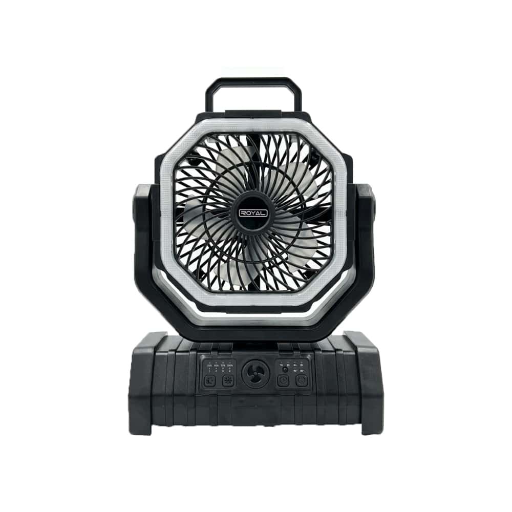 Ventilador recargable portátil multifuncional color negro Royal RA65REB (1 U) - Miniatura 1