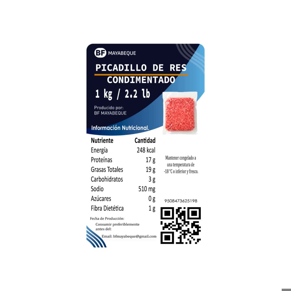Picadillo de res condimentado BF Mayabeque (1 kg / 2.2 lb) - Miniatura 2