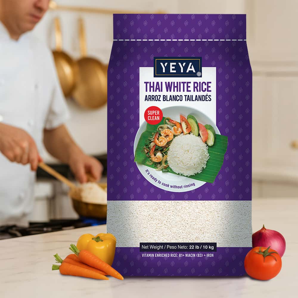 Arroz blanco de grano largo tailandés YEYA (10 kg / 22 lb) - Miniatura 4
