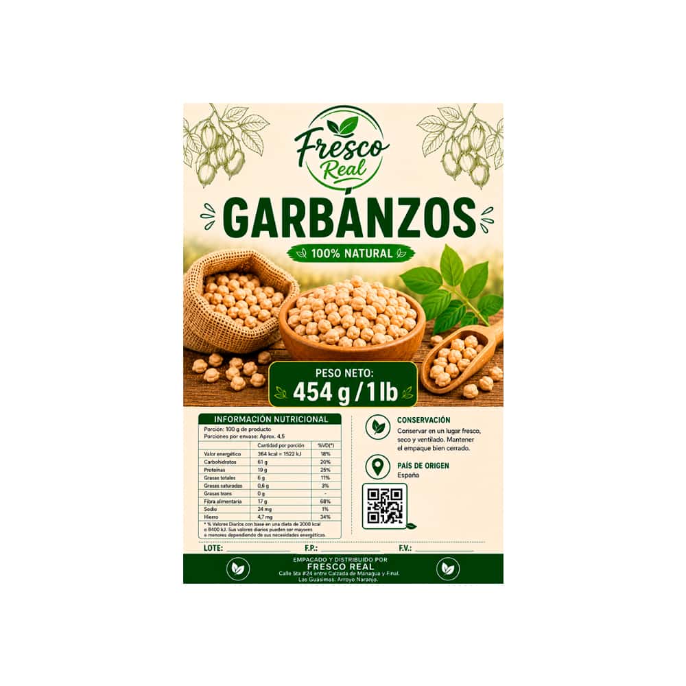 Garbanzos Fresco Real (454 g / 1 lb) - Miniatura 2