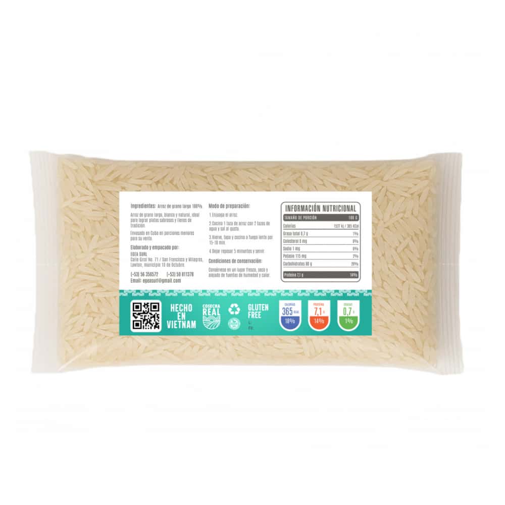 Arroz de grano largo Cosecha Real (3 x 500 g / 1.1 lb) - Miniatura 3