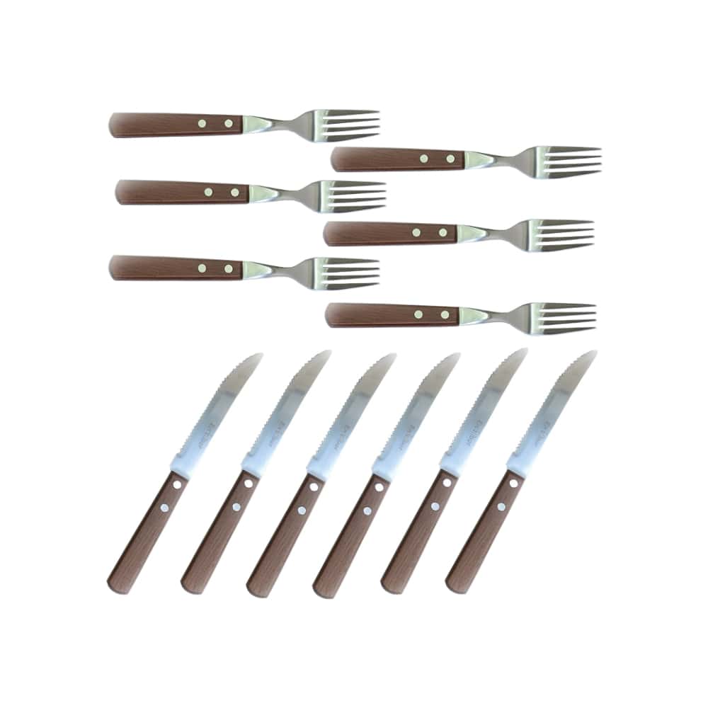 Juego de cubiertos de 12 piezas - tenedor y cuchillo - para 6 comensales Excalibur - Miniatura 2