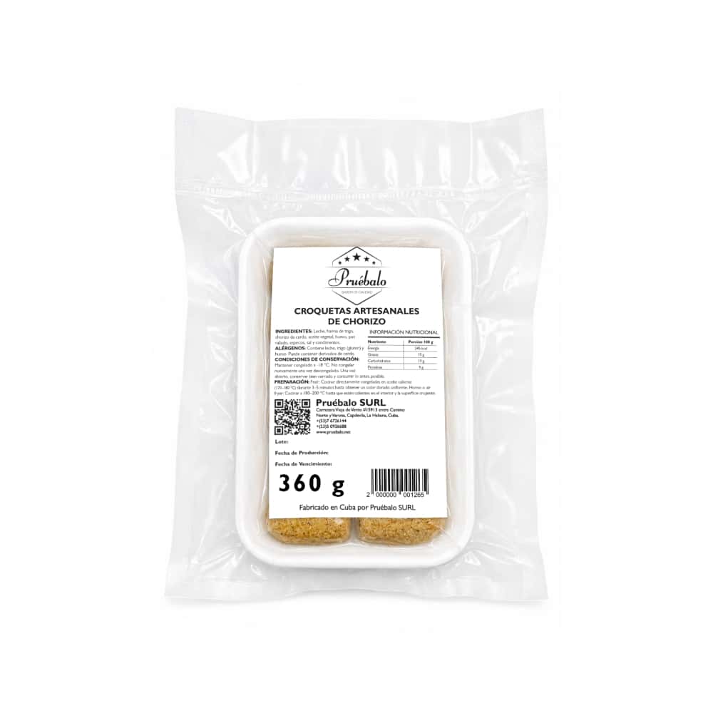 Croquetas artesanales de chorizo Pruébalo (360 g / 12.7 oz) - Miniatura 2