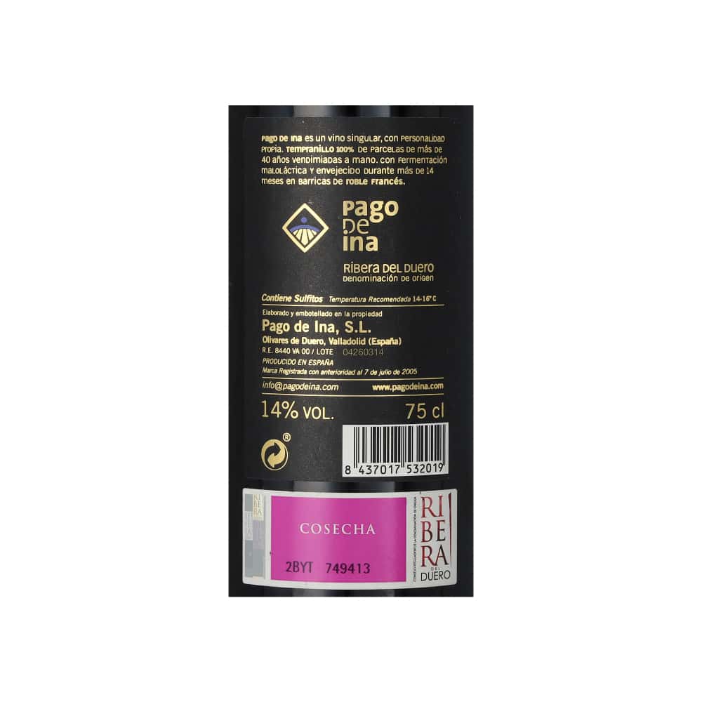 Vino tinto Pago de ina (750 ml) - Miniatura 5