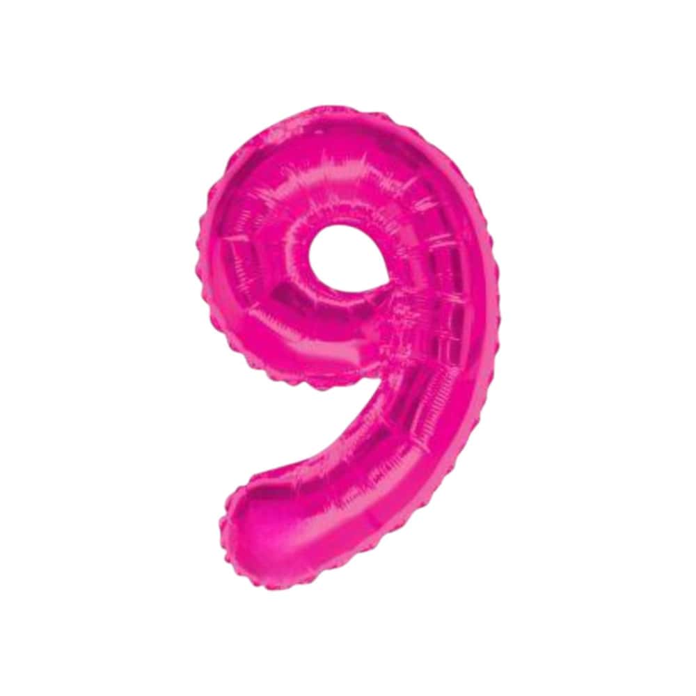 Globo rosado Número 9 -32 pulgadas Balloon - Miniatura 1
