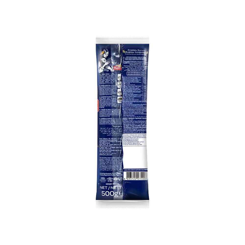 Pastas largas - espaguetis - Berrak (500 g / 1.1 lb) - Miniatura 2