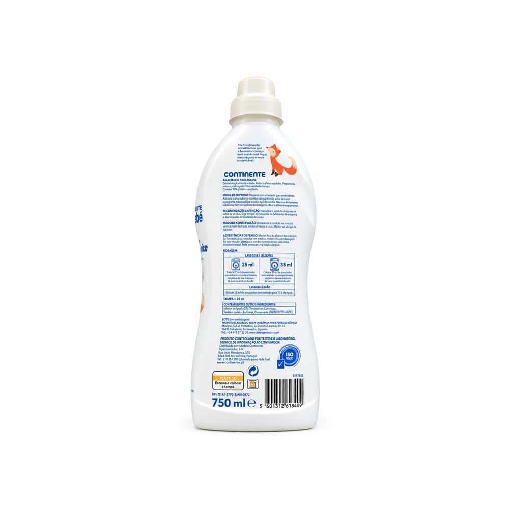 Suavizante hipoalergénico Continente do Bebé (750 mL / 25.36 floz) - Miniatura 2