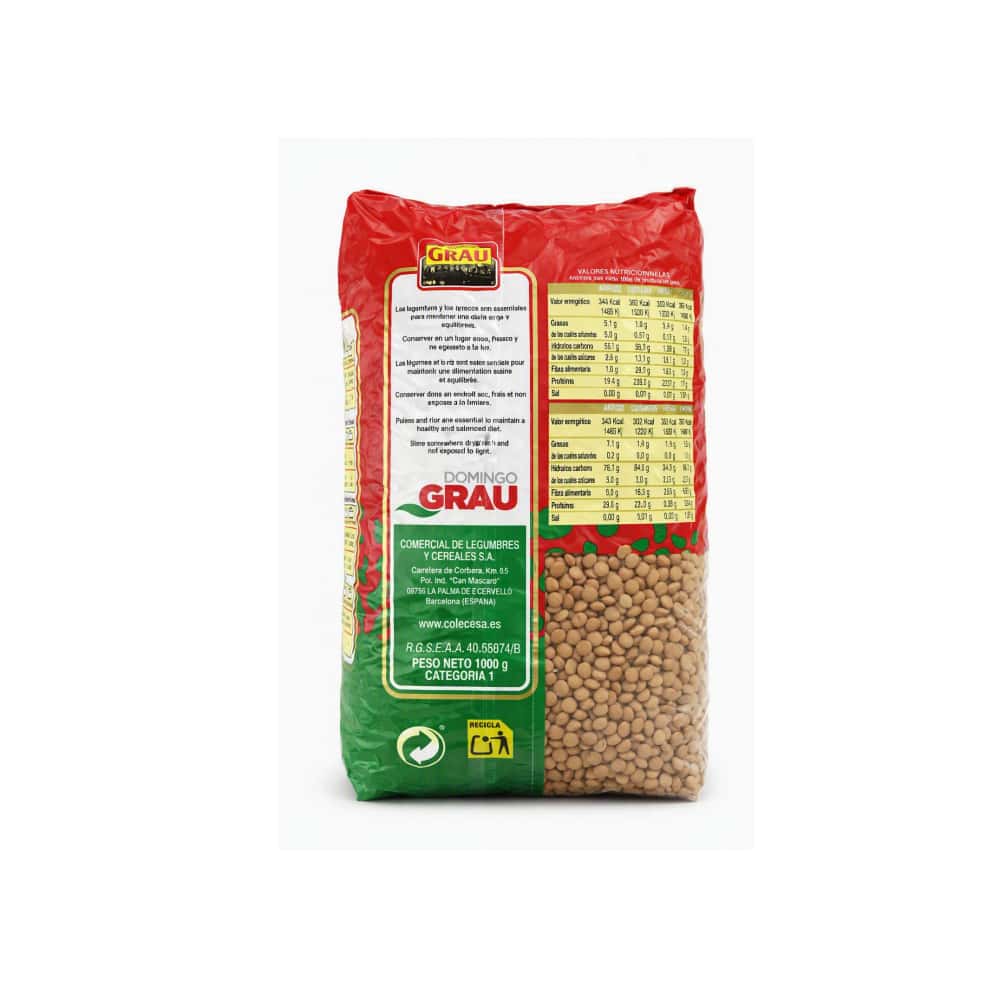Lentejas Domingo Grau (1 kg / 2.2 lb) - Miniatura 2