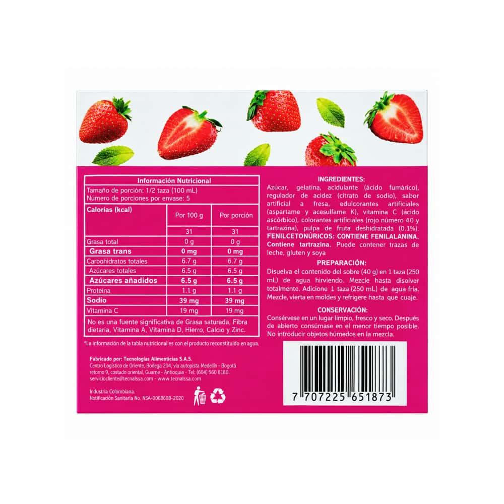 Gelatina sabor fresa Boom (40 g / 1.4 oz) - Miniatura 8