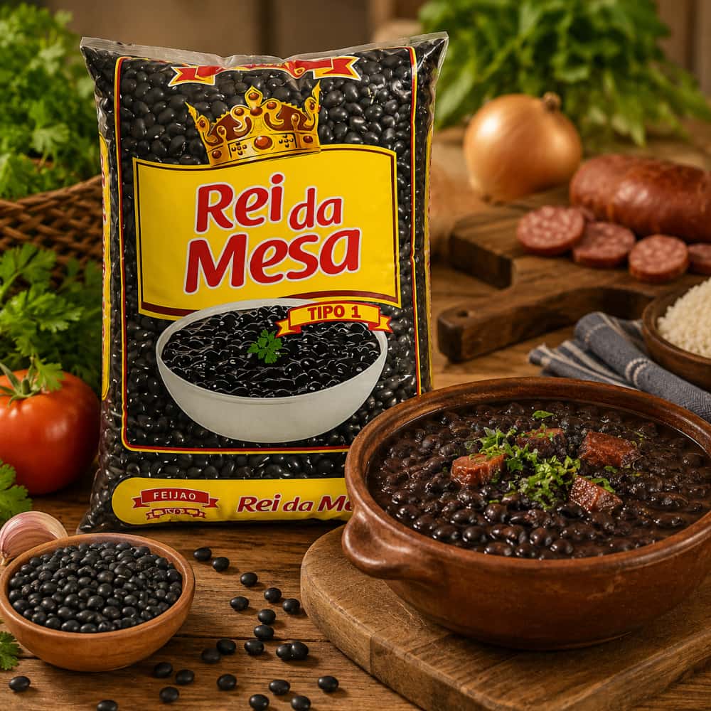 Frijoles negros tipo 1 Rei da Mesa Feijao (1 kg / 2.2 lb) - Miniatura 4