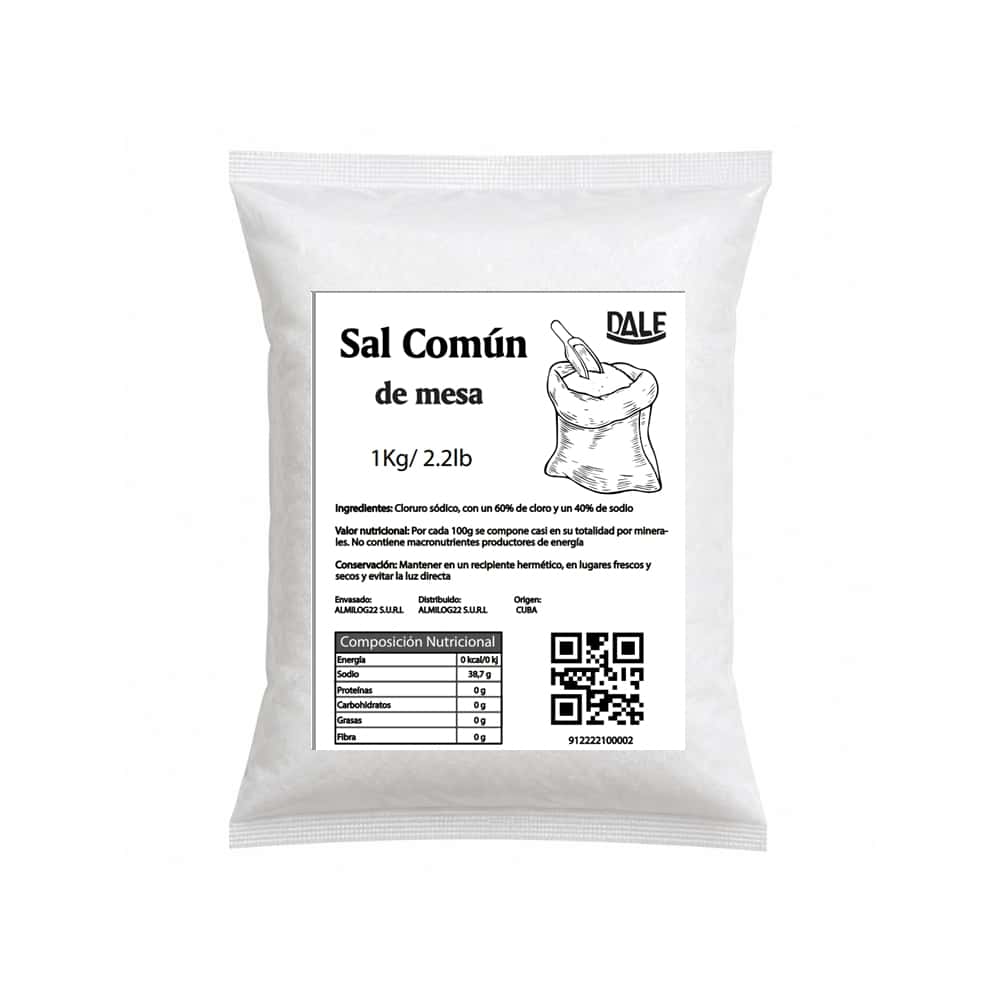 Sal común de mesa Dale (1 kg / 2.2 lb) - Miniatura 1