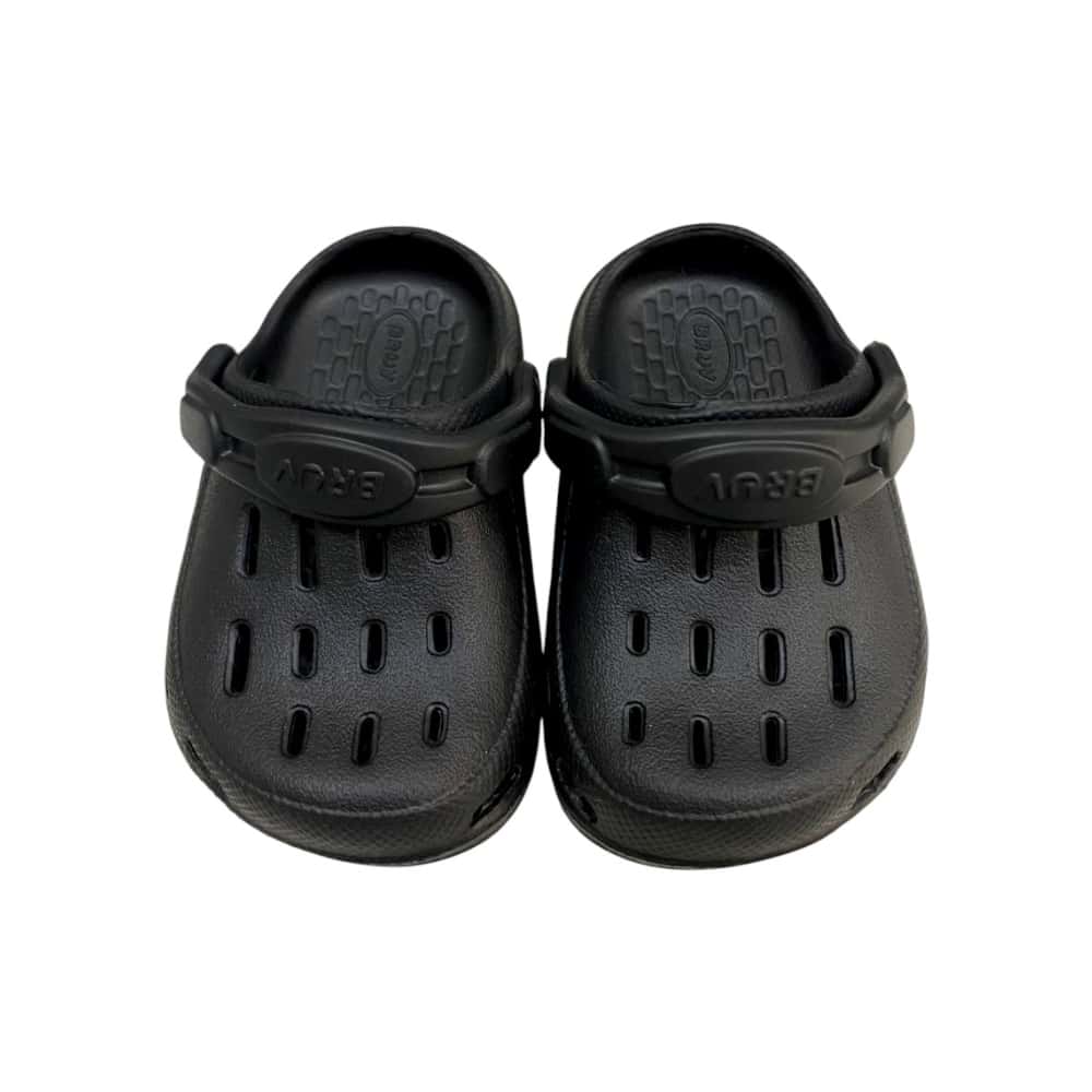 Chancletas negras para niños tipo zueco Brov (Talla 16-17) - Miniatura 1