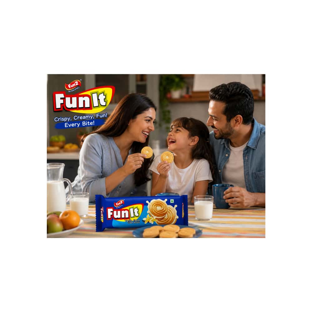 Galleta de crema con sabor a vainilla Fun It Fun2 (36 g / 1.27 oz) - Miniatura 5