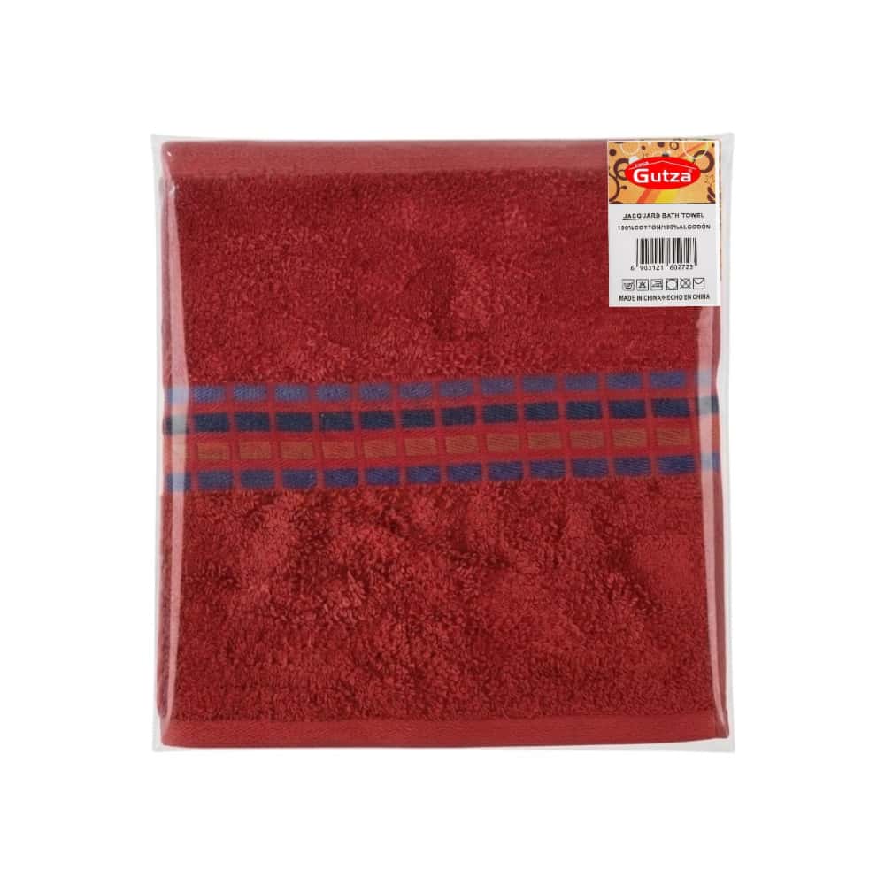 Toalla de baño de algodón rojo Gutza - Miniatura 3